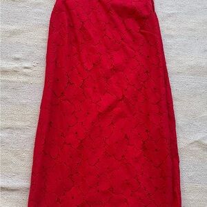 Sleeveless red Banana Republic dress